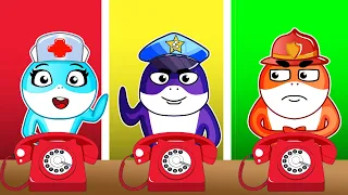 911 Rescue Service 👮‍♂️Policeman 👨‍⚕️Doctor 👩‍🚒Fireman | +More 2D Profession Songs & Nursery Rhymes