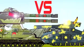 The encounter of steel monsters! I Cartoons about tanks!