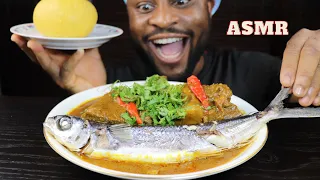 Mukbang Asmr Flying Fish,Oxtail,Liver,Assorted Beef Belly Cocoyam Soup & Garri Fufu
