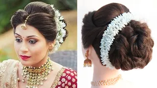 simple & quick bridal hairstyle with gajra