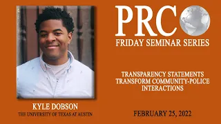 PRC Friday Seminar: Kyle Dobson from UT Austin