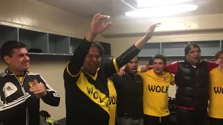 Kingcome Wolves celebrating victory