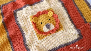 Crochet Lion Baby Blanket