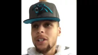 Stephen Curry Screaming For Carolina Panthers To Win