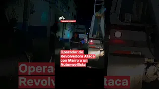 Operador de revolvedora ataca con marro a un automovilista #nmas #shorts #puebla