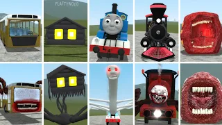 Bus Eater, House Had, Choo Choo Charles, Thomas Train, Train Eater turned into Cursed | Garry's Mod!