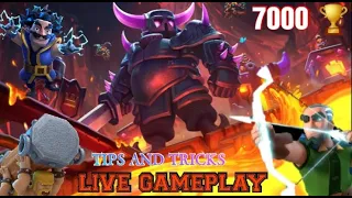 7000 + LIVE LADDER GAMEPLAY WITH PEKKA BRIDGE SPAM DECK !!! TIPS AND TRICKS TO UNDERSTAND THE MATCH.