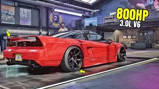 Need for Speed Heat Gameplay - 800HP HONDA NSX TYPE-R Customization | Max Build