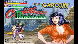 [CPS1]Cadillacs & Dinosaurs Arcade - Hannah Dundee Hardest No Death Playthrough