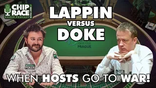 GREATEST FOLD EVER? Doke avoids a car-crash when his AA makes a HOUSE vs Lappin’s turned QUADS!