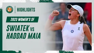 Swiatek vs Haddad Maia Semi-final Highlights | Roland-Garros 2023