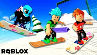 Los Polo en el Obby de SNOWBOARD en ROBLOX!!