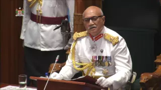 Fijian President H.E.Major-General (Ret’d) Jioji Konousi Konrote’s 2016 Parliament opening address.