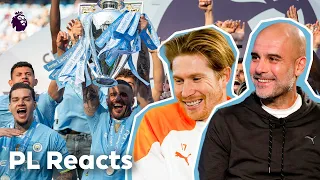 Pep Guardiola & Premier League Champions Man City react to their MOST MEMORABLE MOMENTS