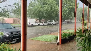 a quick hail storm