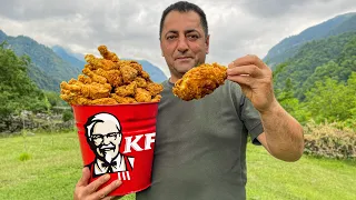 KÖYDE EN İYİ KFC VAR! | KÖYÜN TÜM ÇOCUKLARI İÇİN ÇITIR TAVUK BUTLARI VE KANATLARI