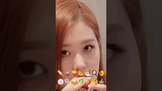 Blackpink rose eating asmr (emojis) She look more cute when she eats🥰😚