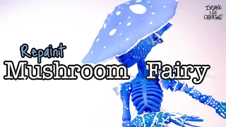 Blue Mushroom Fairy! -Fungus Folk Collab! Custom Monsterhigh doll repaint