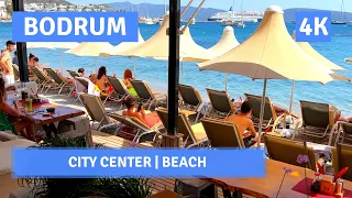 Bodrum 2022 City Center-Beach 1 July Walking Tour|4k UHD 60fps