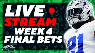 🏈💰 FINAL BETS BEFORE KICKOFF - NFL Week 4 Picks, Props, Free Odds & Parlays