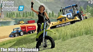 Harvesting WHEAT and picking up STRAW with Schuitemaker RAPIDE580│The Hills Of Slovenia│FS 22│#3