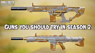 Guns you should use in CODM Season 2 (With it's best Gunsmith)