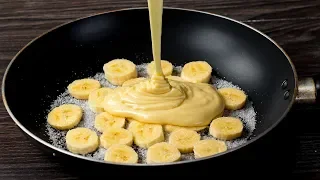 15 minutes banana cake in frying pan | Appetizing.tv