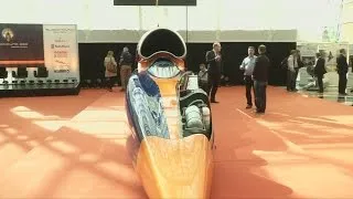 Set to be the world's fastest racing car- the Bloodhound is unveiled