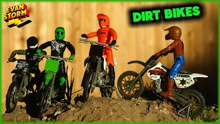 Evan Storm's Toy Dirt Bike Pretend Play Compilation