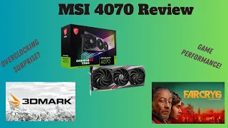 Can the RTX 4070 be overclocked?  MSI 4070 review and overclocking.