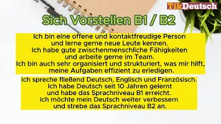 Learn German - Sich vorstellen B1 Prüfung