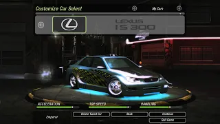 NFS Underground 2 | Lexus IS 300 | Customization and Gameplay