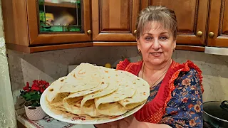 FLOUR + BOILING WATER! Thin LAVASH in a frying pan. Cook at home. The best recipe.