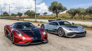 Forza Horizon 5 Drag race: Koenigsegg Regera vs Mercedes-AMG One