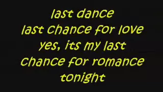 Last Dance by Donna Summer w/Lyrics