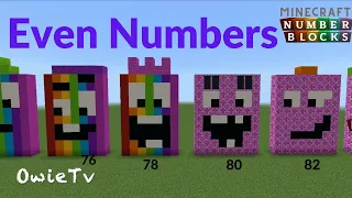 Numberblocks Minecraft EVEN NUMBERS | Learn To Count Nursery Rhymes Math Learning Song For Kids