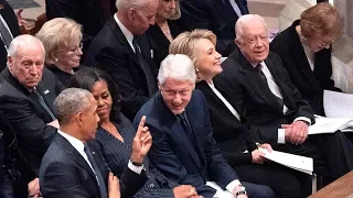 Lip Reader Reveals What Top Leaders Said During President Bush’s Funeral