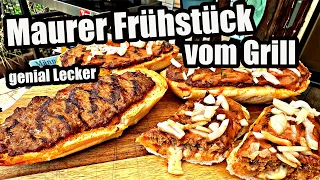 Maurerfrühstück vom Grill | Grill Mettbrötchen | The BBQ BEAR