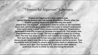 Flowers for Algernon Summary