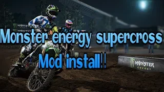 Monster energy supercross new gear and graphics mods  - How to install Gear and bike graphics mod