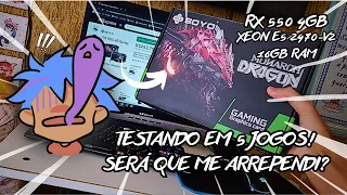 TESTANDO 5 JOGOS NA RX 550 4GB DO ALIEXPRESS DEPOIS DE 2 MÊSES DE USO! - SERÁ QUE VALEU A PENA?