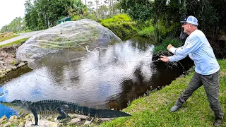 Cast Netting Shallow Ditches! Caught "Something" I've never caught!  Loaded the NET!!!