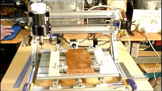 ebay 3018 CNC router machining a 3D engraving + set up in GRBL