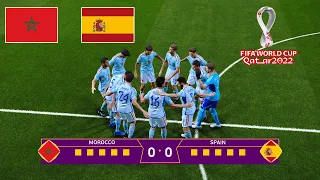 Morocco vs Spain | Penalty Shootout | FIFA World Cup | Realistic Gameplay PES
