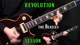 how to play "Revolution" on guitar by The Beatles | electric guitar lesson tutorial