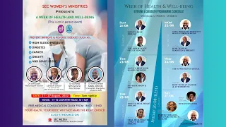 2. SEC Women's Ministries Presents: A Week of Health and Well-being