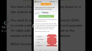 FREE Microsoft Exam Practice test - PL-300 Microsoft Power BI Data Analyst #powerbi #PL300 #quiz