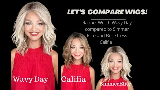 Compare Raquel Welch Wavy Day, Simmer Elite & Belle Tress Califia* Indoor & Outdoor Comparison Reel!