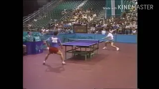 Table Tennis Olympic 1996 Kim Taek Soo vs Kong Linghui (highlights)