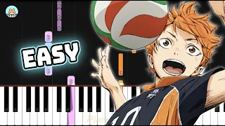 Haikyuu!! Season 2 OP 2 - "FLY HIGH!!" - EASY Piano Tutorial & Sheet Music